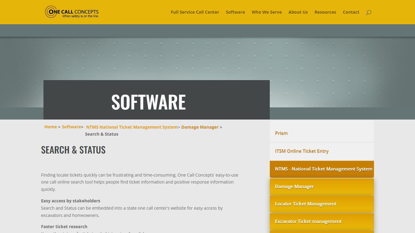 Search and Status | OCCInc